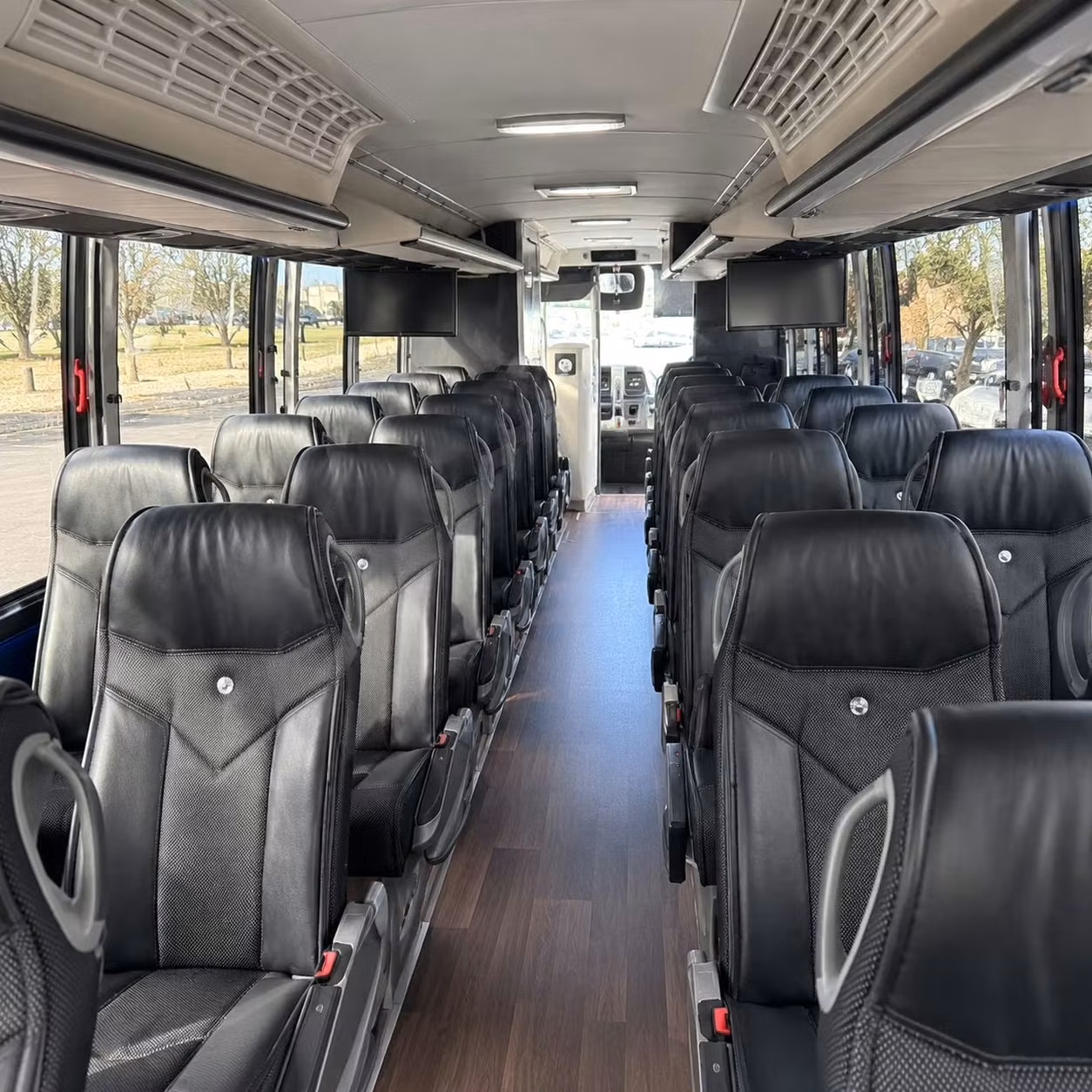 west sacramento charter bus interior