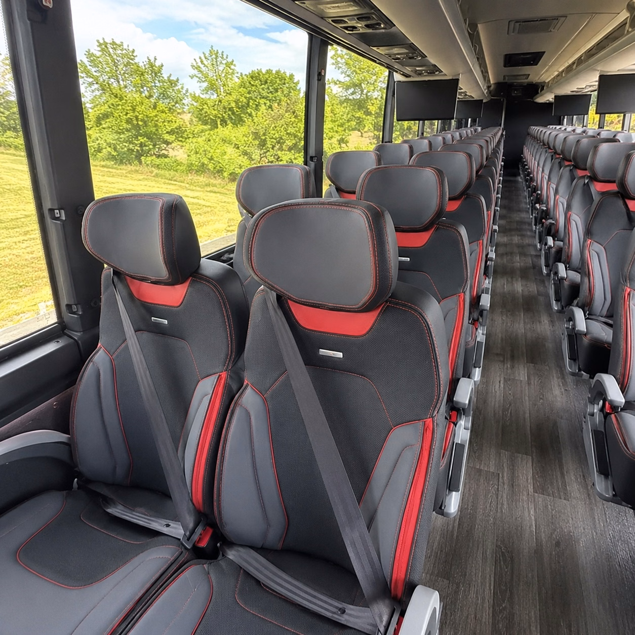 west sacramento charter bus rental interior